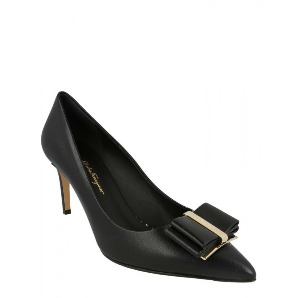 Salvatore Ferragamo Zeri 70 Leather Pumps Black