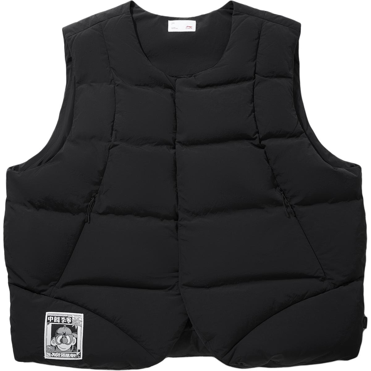 Li Ning Down Vests Men s Black Crew Neck Moderate Other AMRV075-2 L