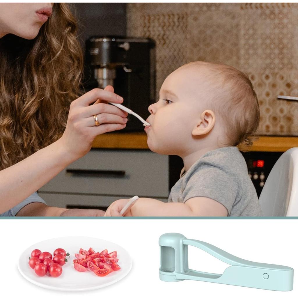 Coupe-raisins pour enfants 1-3 ans, Gadget trancheur de fruits et légumes, Outil de quartier en acier inoxydable pour raisins, Fraises, Tomates cerises, Myrtilles