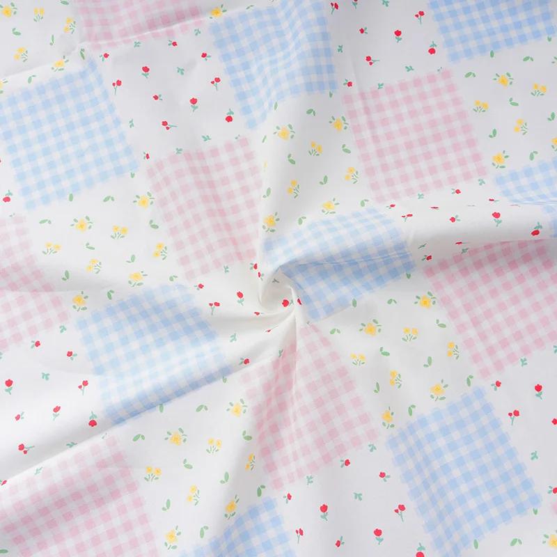 Rural Style Pure Cotton Printed Fabric for Children's Clothing Dresses Home Wear Decorative Cloth Handmade DIY  Sewing Fabrics