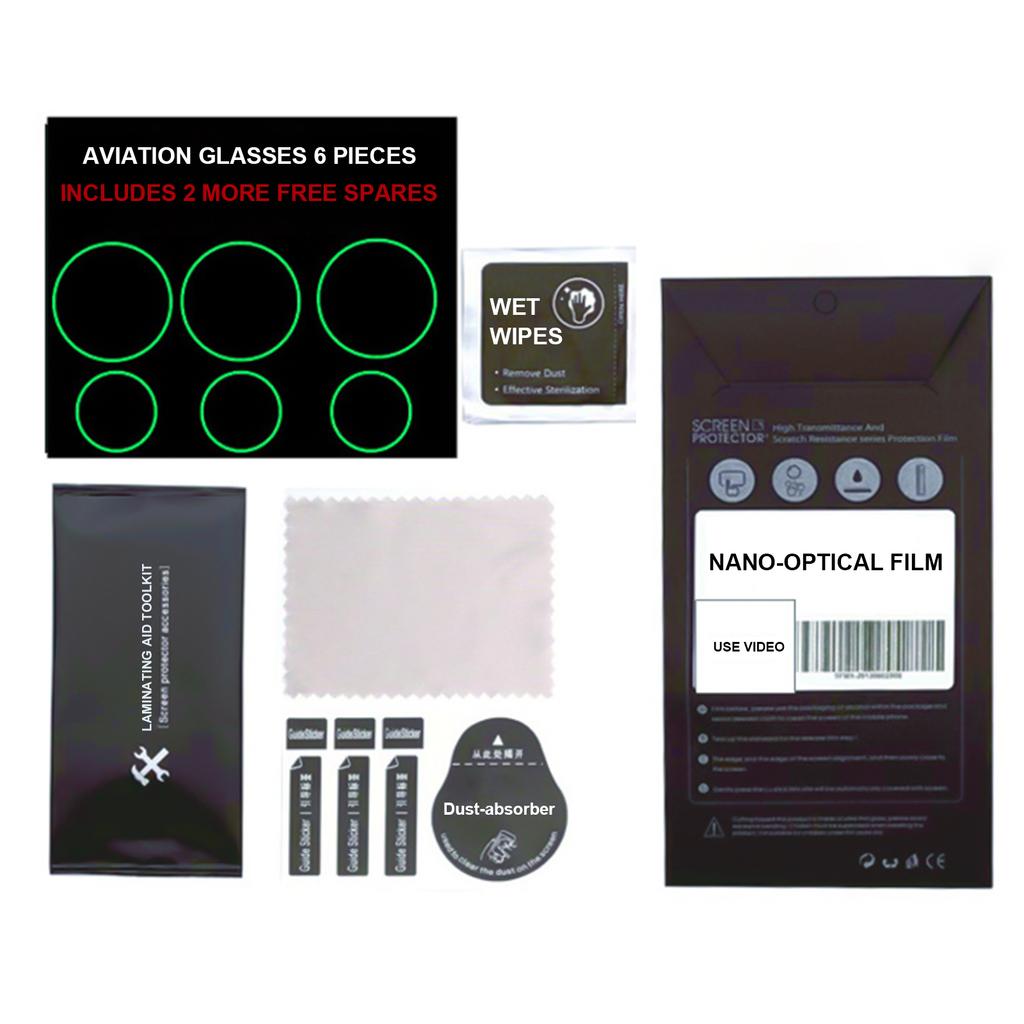 Lens R Glass Film Protective Film with Dust-absorbers & Wet Wipes Scratch Resistant Easy To Apply for Avata 2