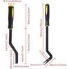 MultiPurpose Car Roof Handle Removal Tool Scratch-resistant Anti-slip Vehicle Clip Removal Hook Long Handle Steel Handle Pry Bar