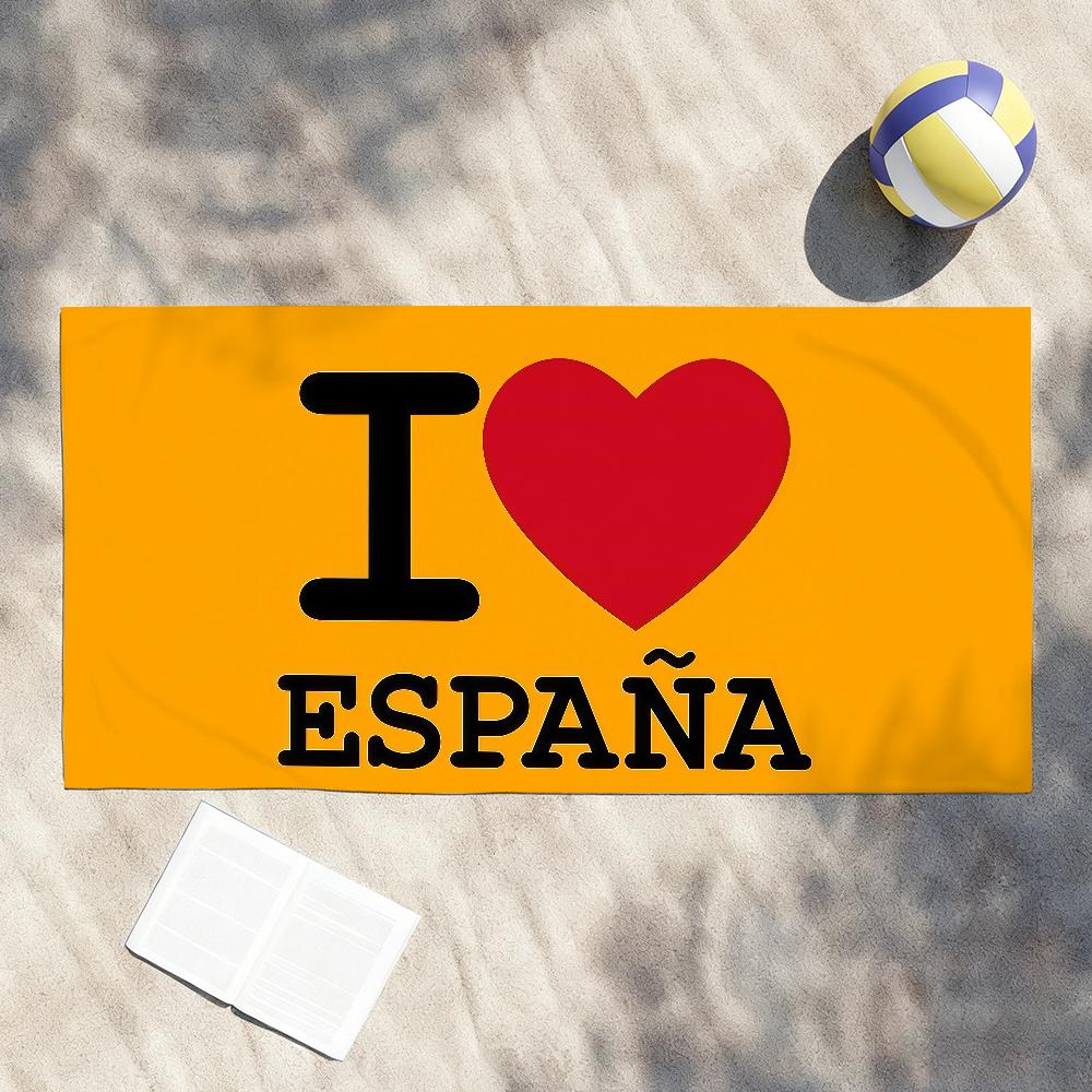 Flag of Espana Spainish Spain Towel Drying Bath Towel Applicable To Light Swimming Camping Yoga Beach Out