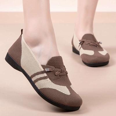 Old North Cloth Shoes Women's Single Shoes Spring and Summer New Flat-bottomed Breathable Casual Moral Training Shoes Soft-soled Non-