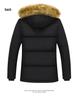 Men's European Size Cotton-Padded Jacket: Winter Mid-Length Dad's Coat with Velvet Lining, Plus-Size, Extra Warm