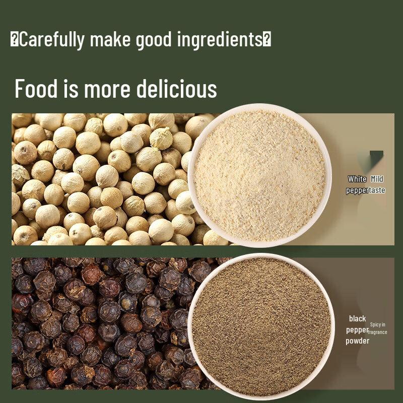 ZISIZ Black & White Pepper, Cumin, Chili Powder Blend