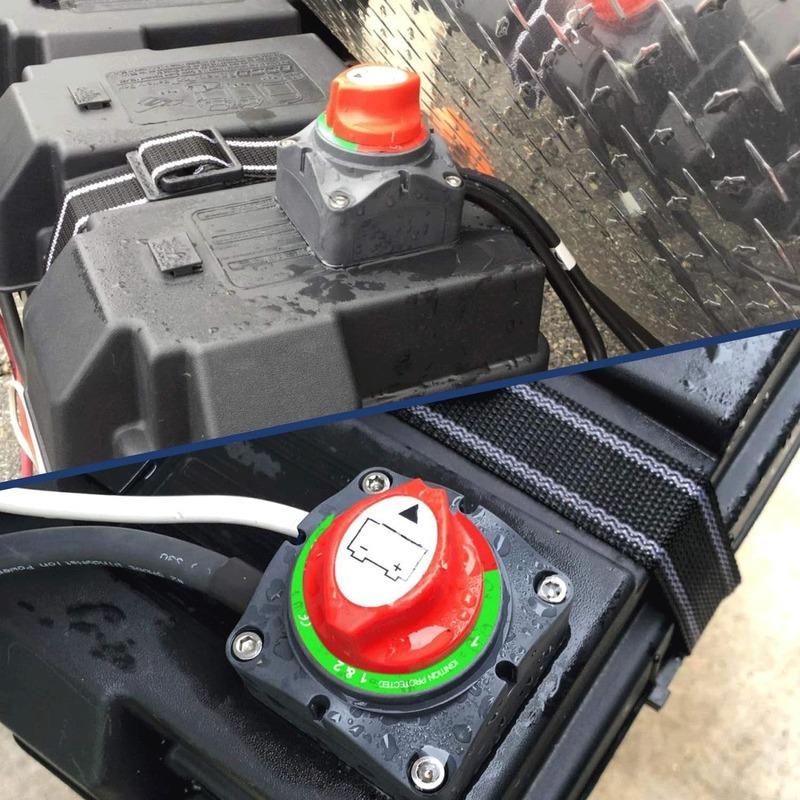 Battery Switch 1-2-Pun 12V 24V 48V 200A High Current Battery Power Off Switch Isolator for Truck Vehicle Trailer RV Boat Yacht
