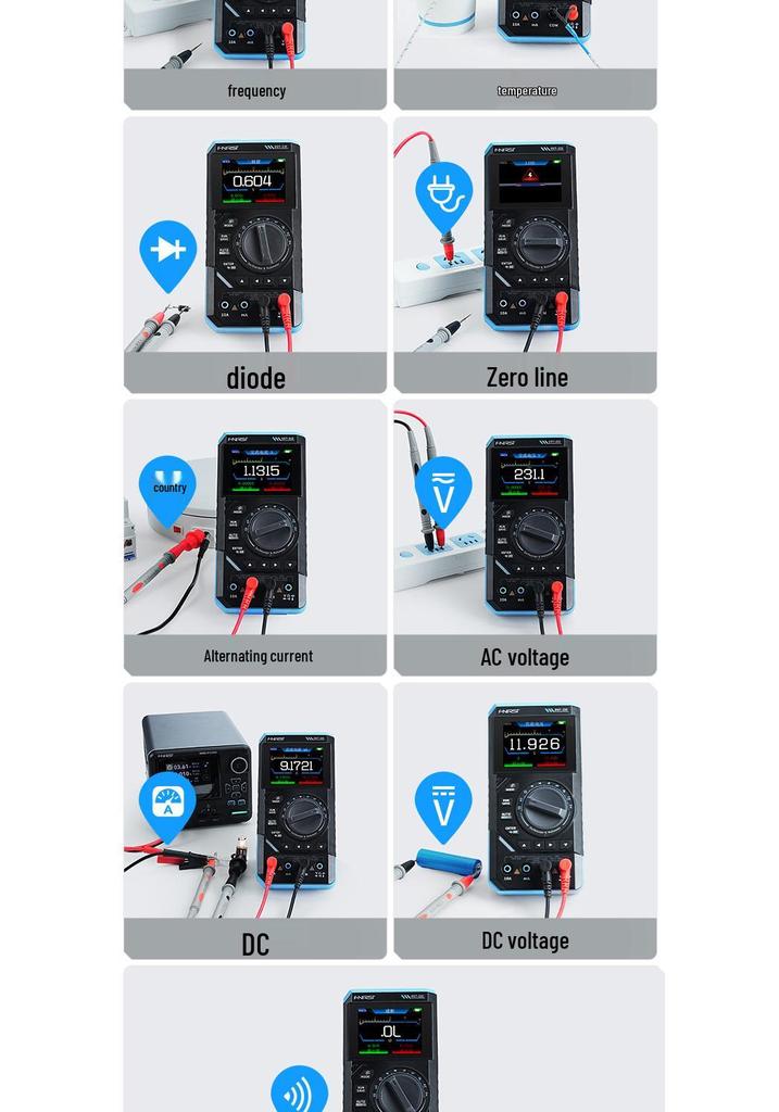 FNIRSI DST210 3-in-1 Digital Multimeter: 4.5 Digit, 10M Bandwidth Oscilloscope & Signal Generator