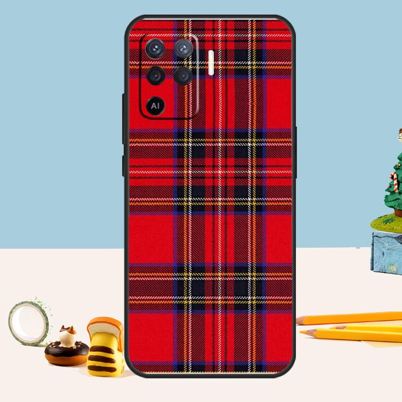 Clan Stewart Dress Plaid Pattern Case For Oppo A5 A6 Pro A15 A16 A76 A96 A17 A57 A98 A58 A78 A18 A38 A54 A74 A94 A40 A60 A80