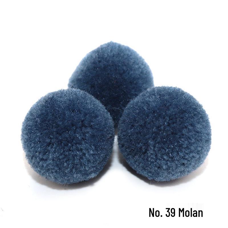 2.5cm Colorful Cashmere & Rabbit Fur Pom-Pom Keychain Pendant