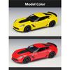 WELLY 1/24 Chevrolet Corvette Z06 2017 Alloy Sports Car Model Diecast Racing Car Model Simulation Collection Childrens Toys Gift