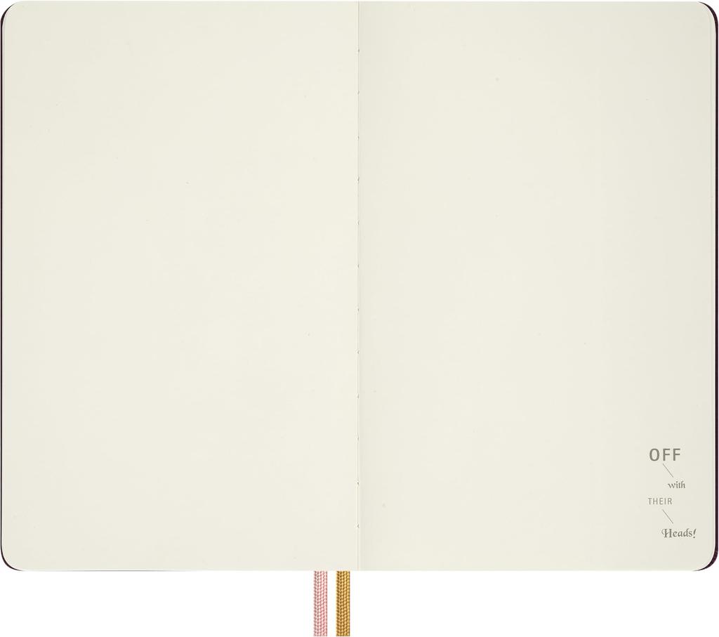 Moleskine x Alice in Wonderland Queen of Hearts Large Size x Burgundy LEAL02QP062 Notebook, (13cm 21cm), Plain,
