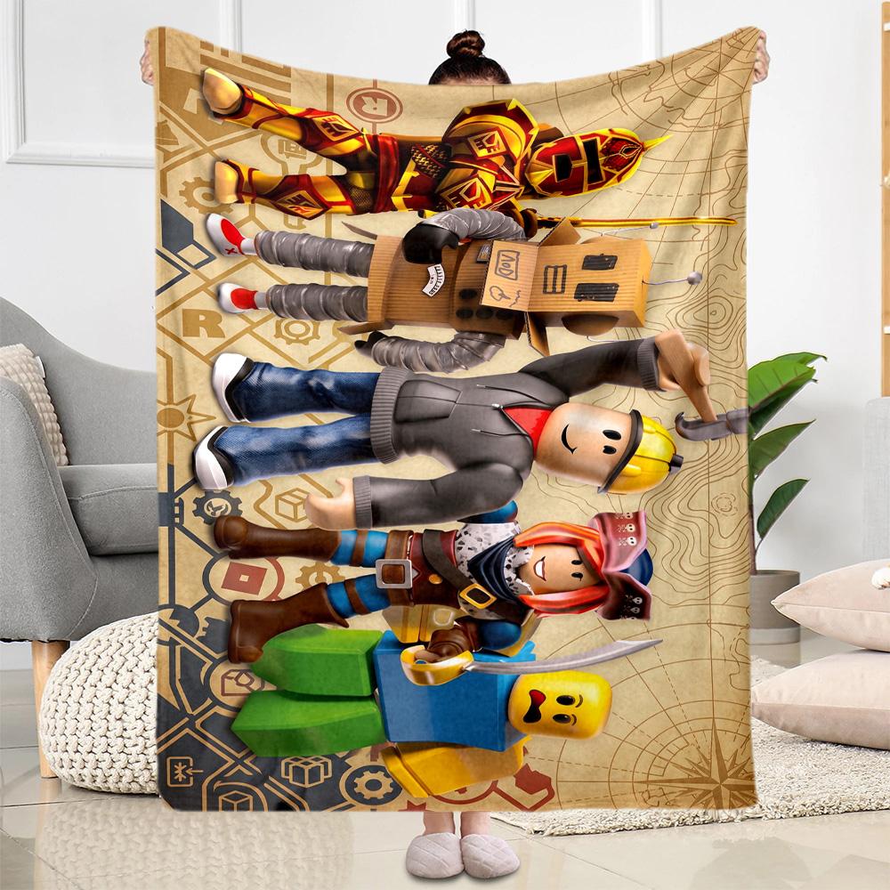 Roblox 388 Blanket Soft & Cozy Perfect for Bedding Seaside Picnics Four Seasons Multipurpose Digital Print Birthday Christmas Gift Blanket