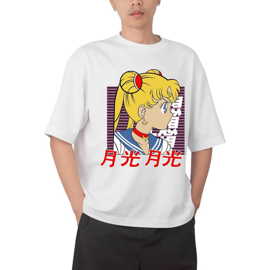 Hot Sale Sailor Moon Anime Graphic Printed T-shirt Y2K Men Women Hip Hop Streetwear T-shirt Breathable and Comfortable Clothes