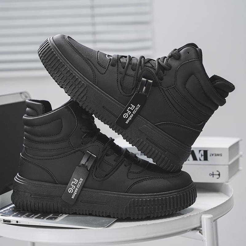 Casual Sneaker High-top Male Sneakers Shoes for Men Skateboard Sports and Leisure Wear-resistant Non-Slip All-match New