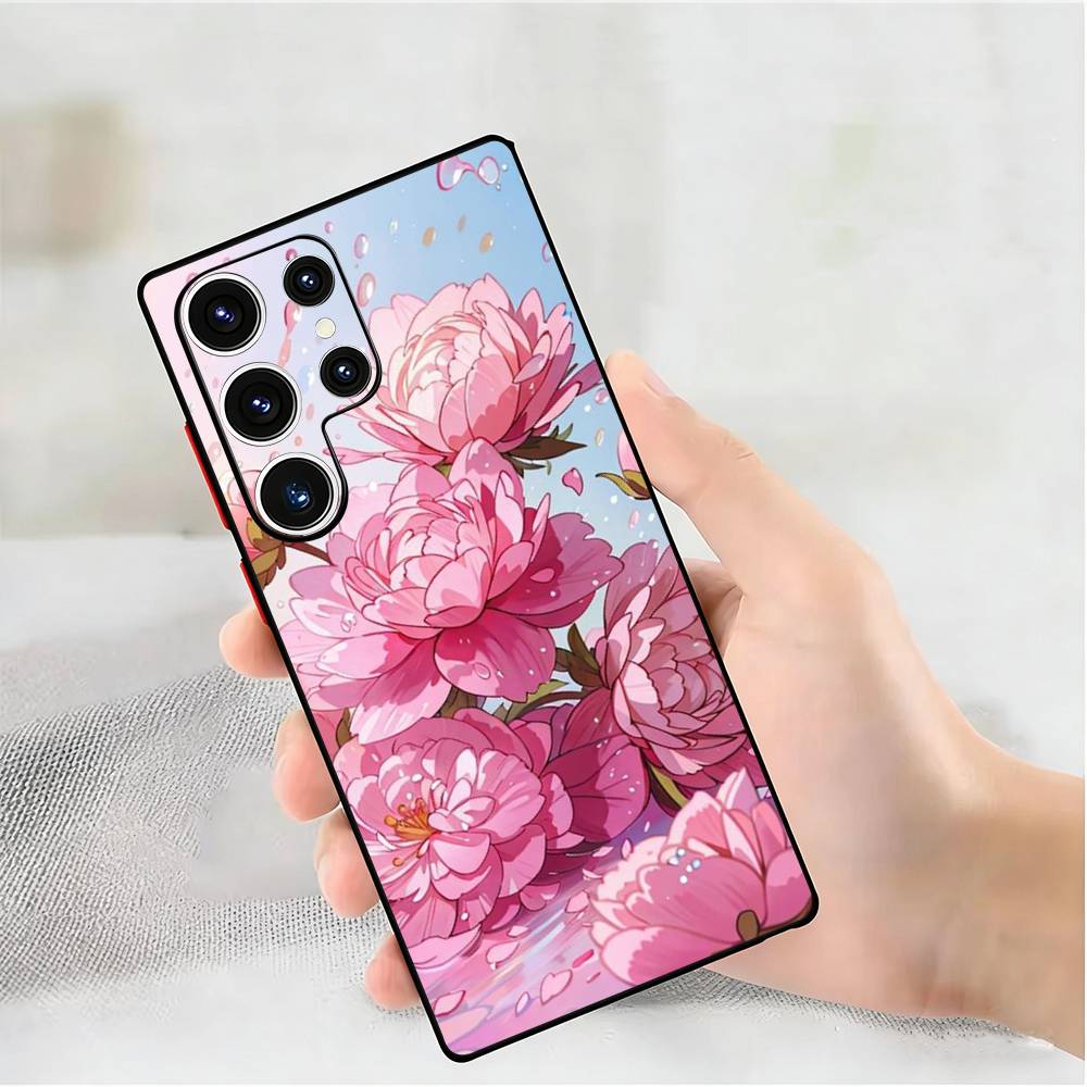 

Seasonal Flowers Phone Silicone Case for Samsung Galaxy S 24,22,20,23,21,20 Ultra Plus Lite 5G Print Silicone Cover Samsung S225G