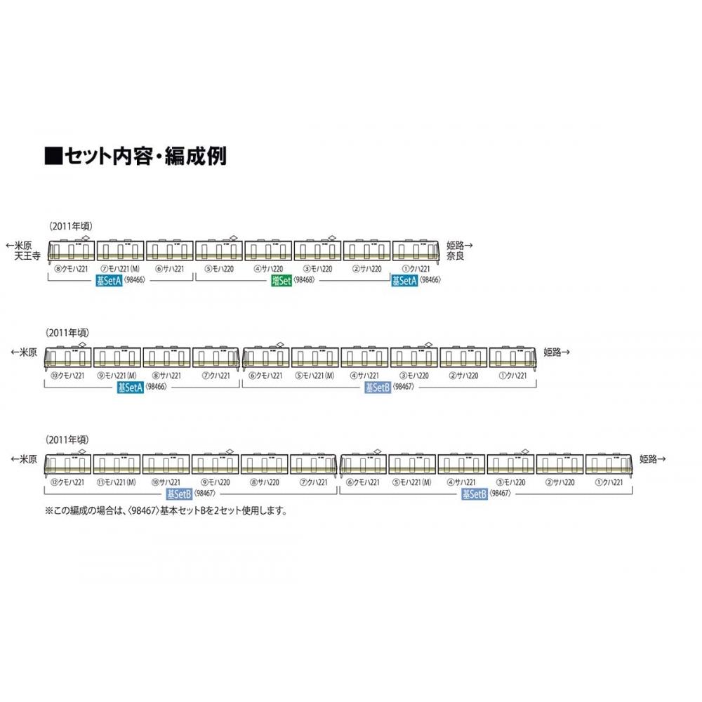 TOMIX N Gauge JR 221 Serie Erweiterungsset 98468 Eisenbahn Modelleisenbahn