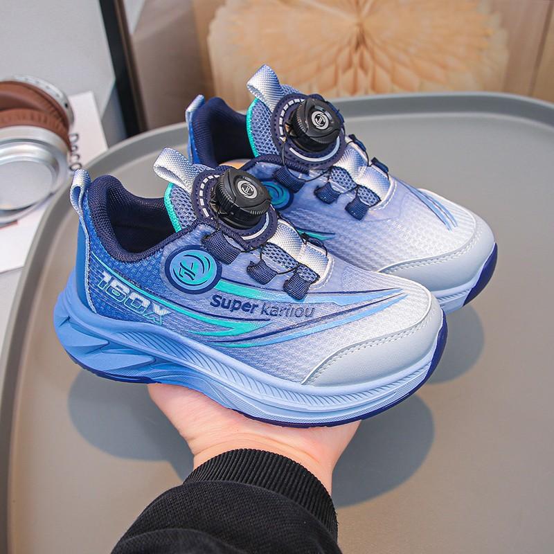 Boys' running shoes 2025 new spring breathable children's leather sneakers medium and large girls' shoes casual shoes