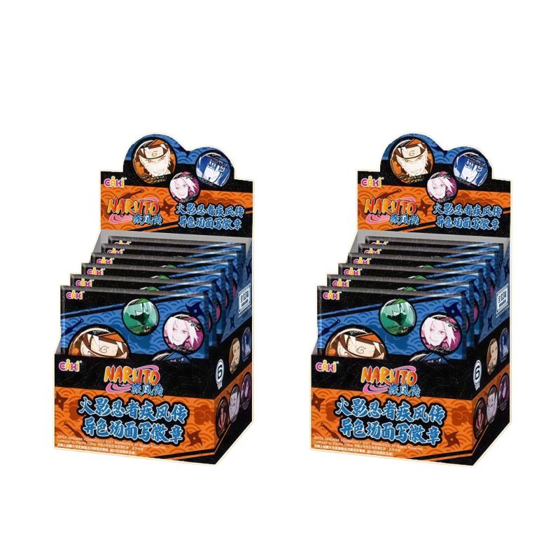 Original EAKI Naruto Heterochromatic Scene Pendant Badge Series Blind Box Anime Character Model Collection Toys Gifts