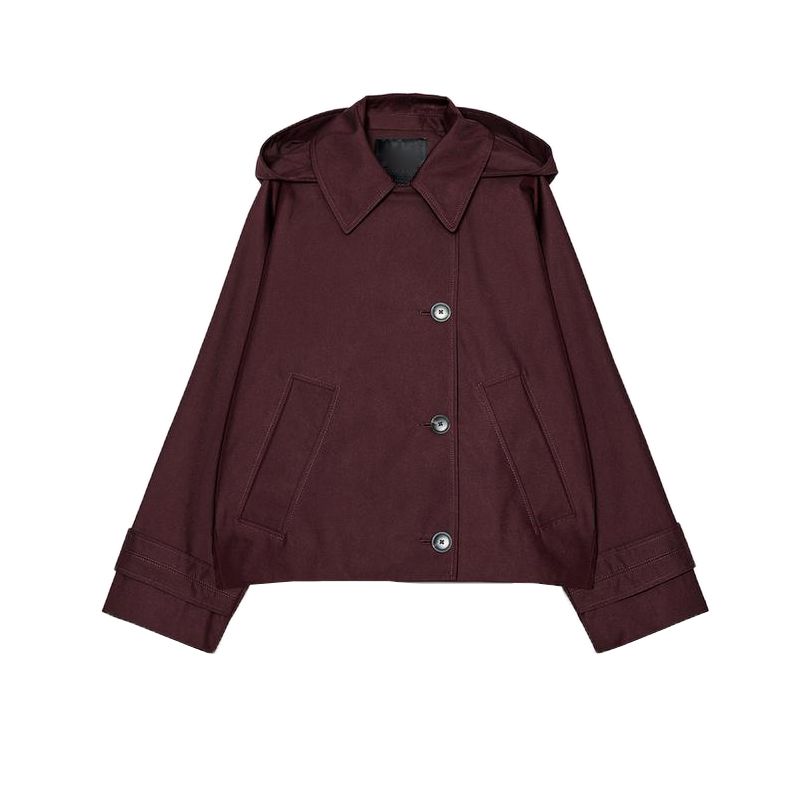 Spring Summer Women's Wear Casual Easiest for Match Decorated Row Button Lapel Batwing Long Sleeves Wind-Breaker Outwear 0518060