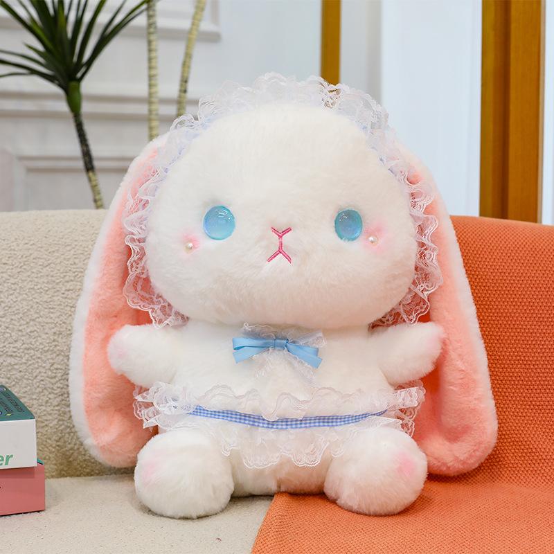 Cute and Funny Lolita Rabbit Backpack Japanese JK Style Girl's Heart Cute Little Rabbit Plush Bag Gift