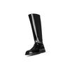 Charles & Keith Simple British Style Flat Wide Calf Long Boots Women boots Black CK1-90280076