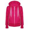 Women Casual Long Sleeve Hooded Zipper Sweatshirt Jacket With Pocket