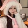 Fashion Enthusiasts Rabbit Ear Beanie Windproof Trapper Hat Ear Protector Hat Adult Winter Cycling Skiing Supplies
