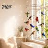 Modern Minimalist Patio Decor Graceful Bird Wind Chime, Stained Outdoor Sun Catcher Windchime, Colorful Yard Spiritual Peace Meditation Decorations,