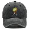 Kiwi Fruit High Heels Print Adjustable Sun Hat, Fruit Trucker Hat Headwear Unisex Simple Cotton Snapback Baseball Cap