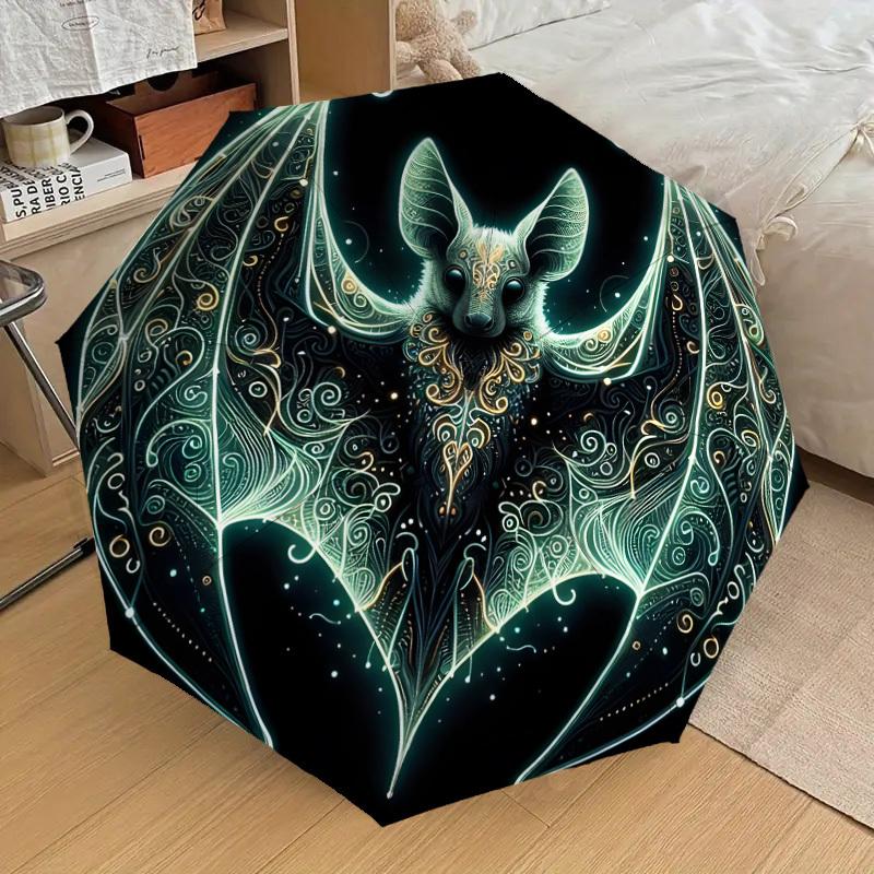 1pc Ethereal Bat Artwork Umbrella with Plastic Handle,Suitable for All Seasons Home Travel Outdoor UmbrellaDD1067