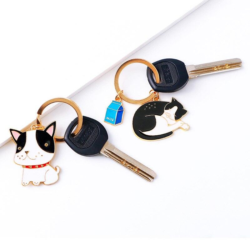 Cartoon Animal Stainless Steel Key Chain Cute Key Chain Car Key Ring Couple Pendant