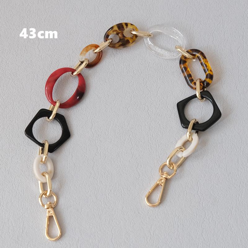 Nuovo Accessorio Moda Borsa a Mano da Donna Ambra Acrilico Catena in Lega Lusso Vintage Cinghia per Borsa Donna Spalla Pochette Manico Catene