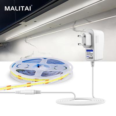320SMDs/M COB LED Streifen 12V Flexible Lichter Bar Küche Schrank Spiegel Wand Lampe Ra90 3000K 4000K 6000K LED Band Für Wohnkultur EU Stecker