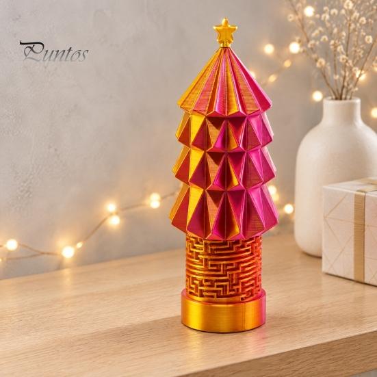 Desktop Ornament for Christmas 3D Printed Tree Maze Piggy Bank with Coin Slot, Funny Game Decorative Figurine Slot Kids and Adults, Home Decor