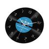 Retro Styles Reverse Running Time Wall Clock 12Inch Quiet Movement Vinyls Record Wall Clock for Living Room Decoration
