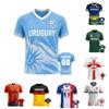 DIY Soccer Jersey Shirt for Kids and Adults Print Short Sleeve V Neck Comfortable Lightweight Top for Sports Activities