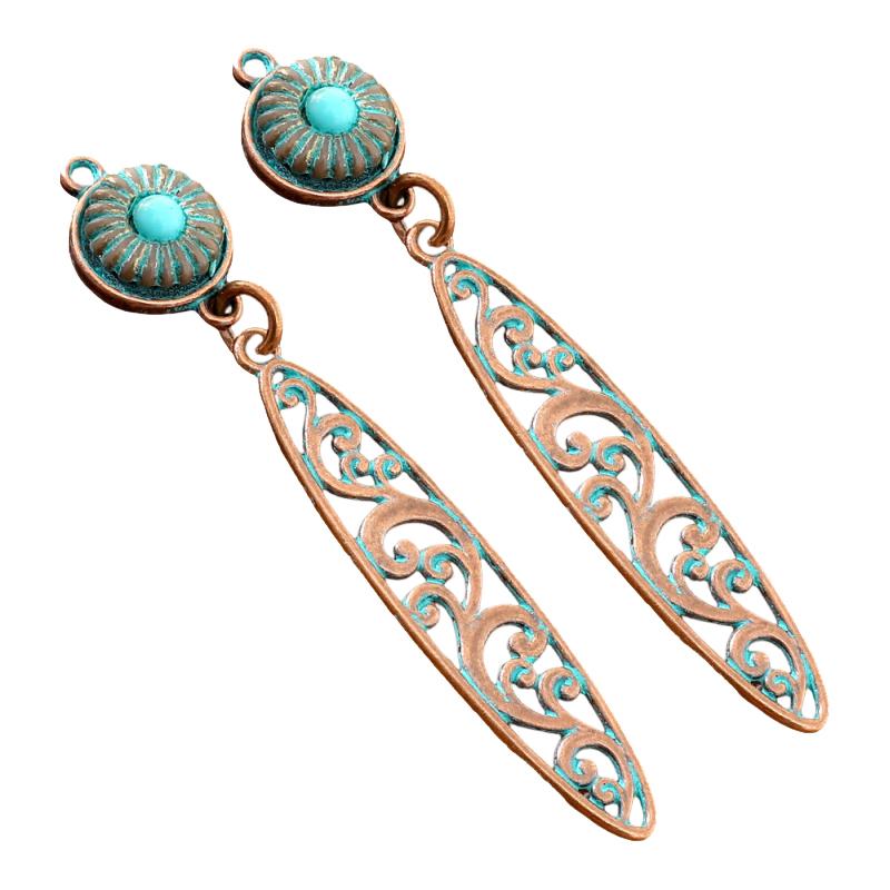 2Pcs Vintage Ethnic Bohemia Pendants For Women Earrings Necklaces Pendants Charms Jewelry Making Diy Jewelry Accessories