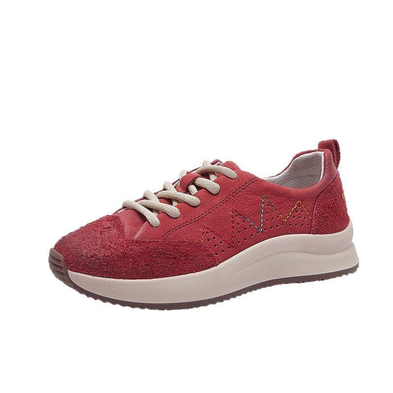 Genuine Leather Sports Women's Shoes Breadshoes Retro Classic Cowhide Forrest Gump Sneakers