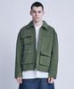 Fdr 3D Pocket Detail Work Trucker Jacket_Olive Khaki