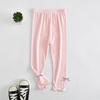 Girls' Summer Ruffle Hem Leggings: Lightweight Nine-Point Pants for Outerwear & Innerwear