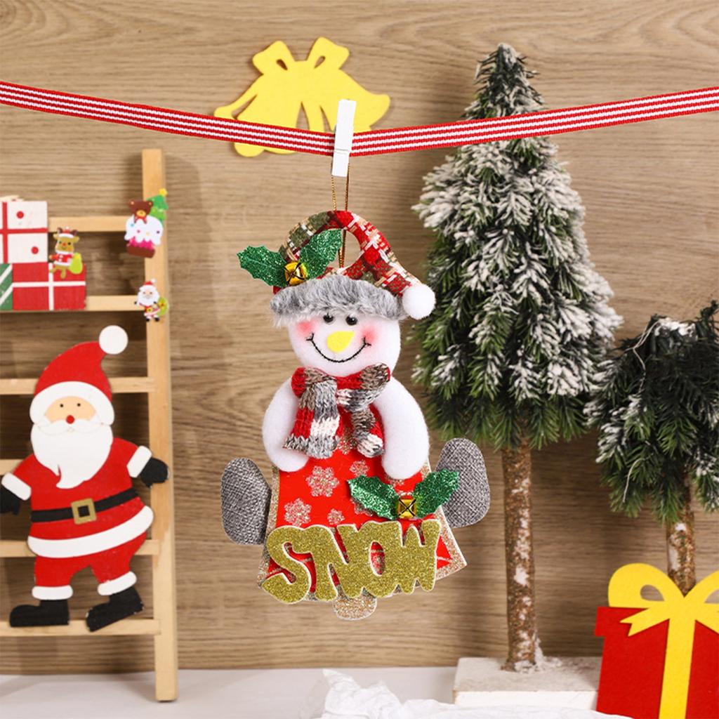 New Christmas Tree Cartoon Pendant Accessories Santa Claus Doll Fabric Letter Small Pendant Christmas Ornament Supplies navidad