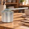 GlazeBlowing Pot Detachable Stainless Steel Glaze with Spout Silver Pottery Tool for Potters,
