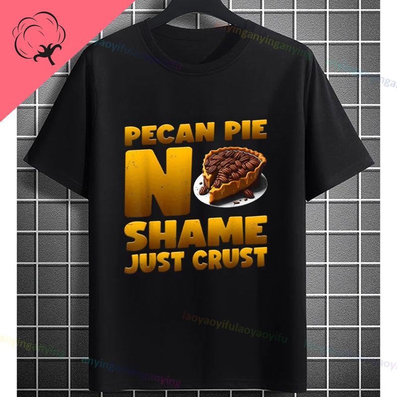 Unisex Funny Who Ate Half of The Chocolate Pecan Pie Graphic TShirt Round Neck 100 Cotton Shortsleeve Casual Outdoor Tshirt