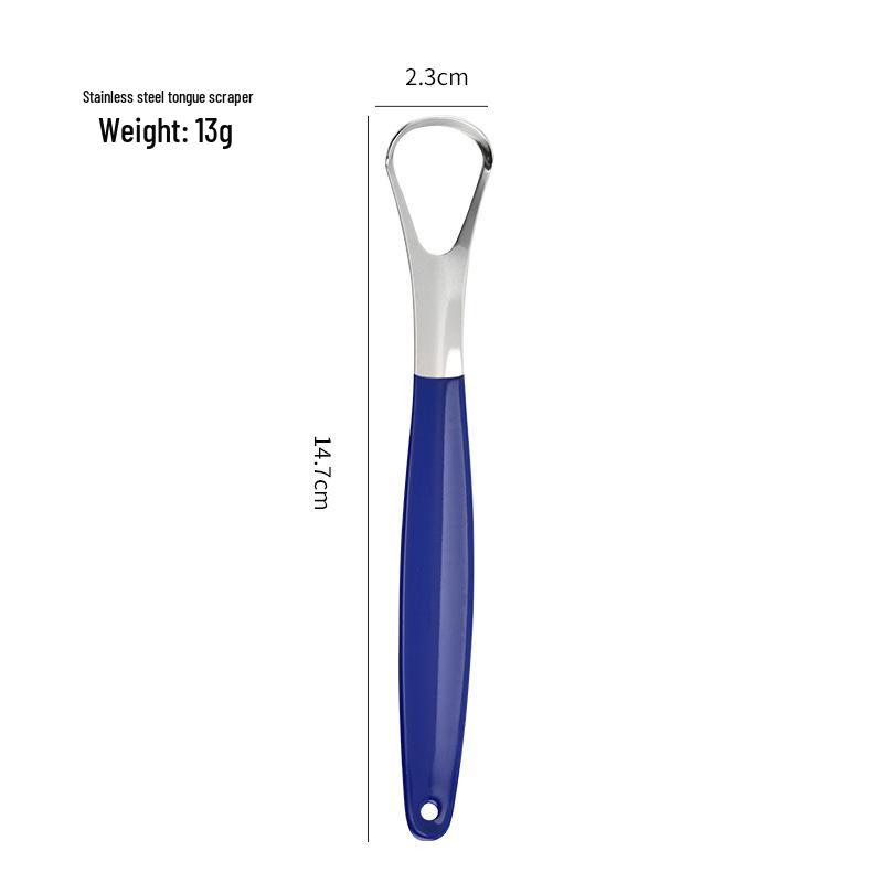 Stainless Steel Tongue Scraper - Removes Coating and Dirt for Adult Oral Hygiene
