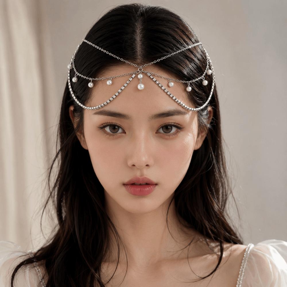 Long Tassels Bohemian Hair Chain Rhinestone Crystal Headband Ornament Women Girls
