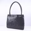Chanel Tote Bag Black Caviar Skin Women Used