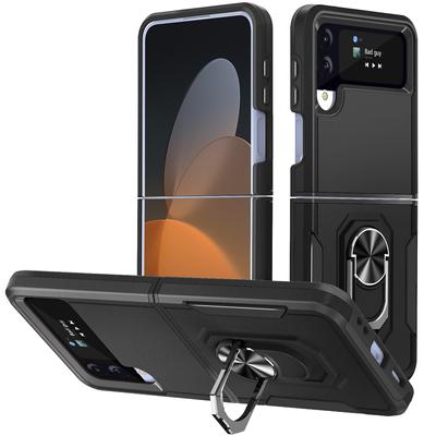 Portable Stand Ring Phone Case For Samsung Galaxy Z Flip4 5g Flip 4 Anti -Knock Funda For Samsung Z Flip 4 Cases Coque