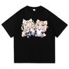 Hololive Bau Bau Fuwamoco T-shirt Hommes_Femmes Fuwawa Abyssgard Mococo Abyssgard T-shirt Haute Qualité Anime Jeu Coton T-shirts