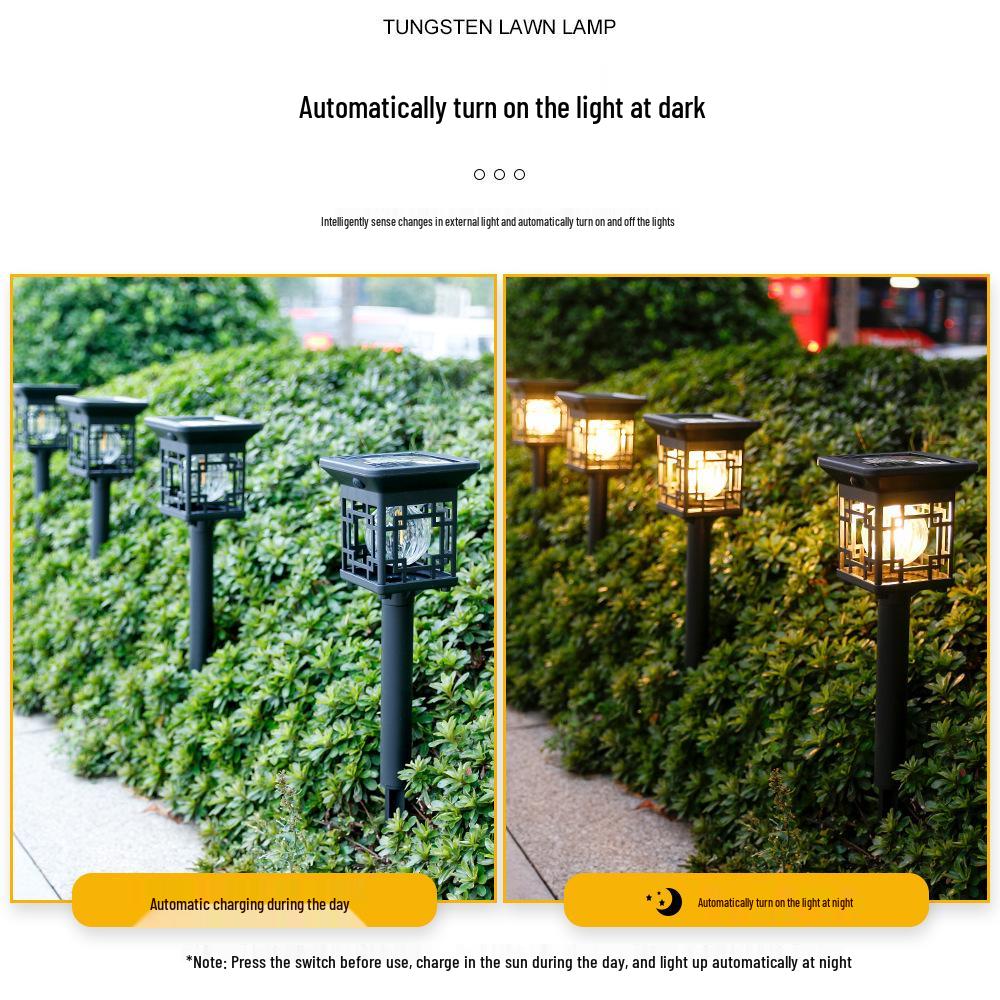 Waterproof Solar Lawn Light for Outdoor Villa Courtyard Decoration and Garden Landscape